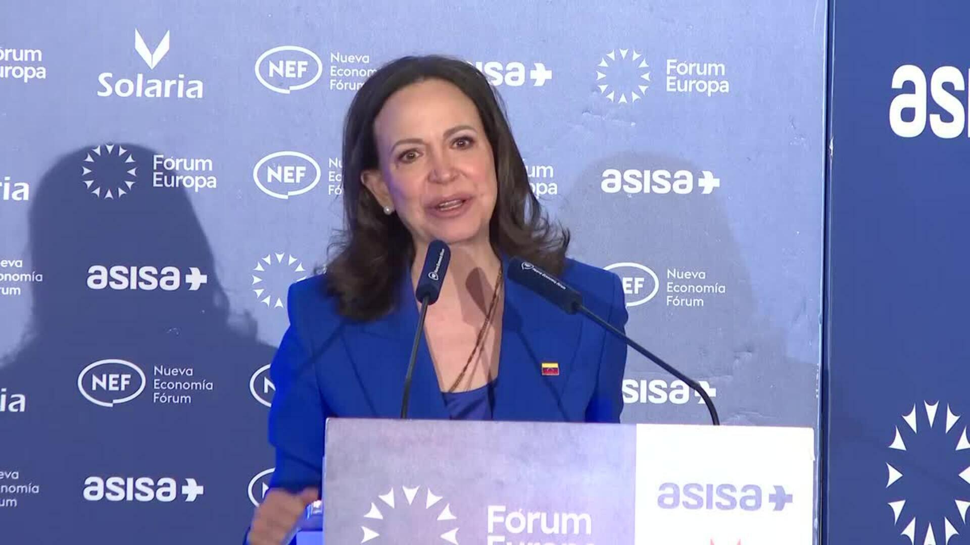 Machado reivindica la apuesta de Trump por la "libertad" de Venezuela