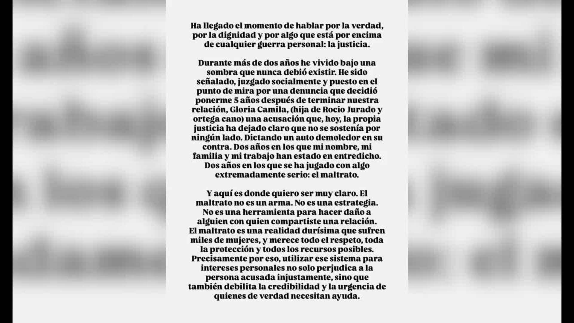 Kiko Jiménez sale absuelto de la acusación de maltrato psicológico por Gloria Camila
