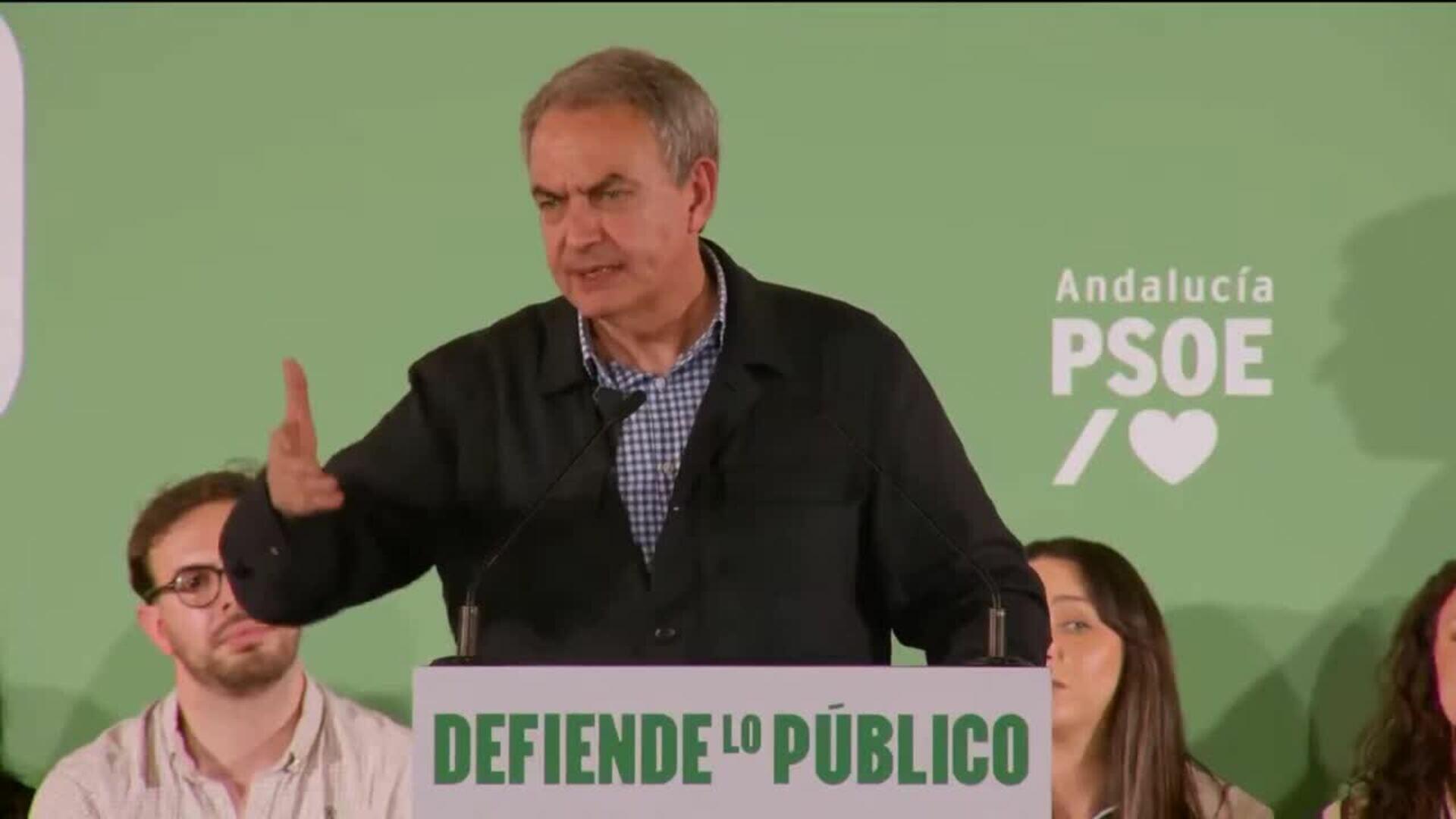 Zapatero reivindica la "convicción y dignidad" de Montero para liderar Andalucía