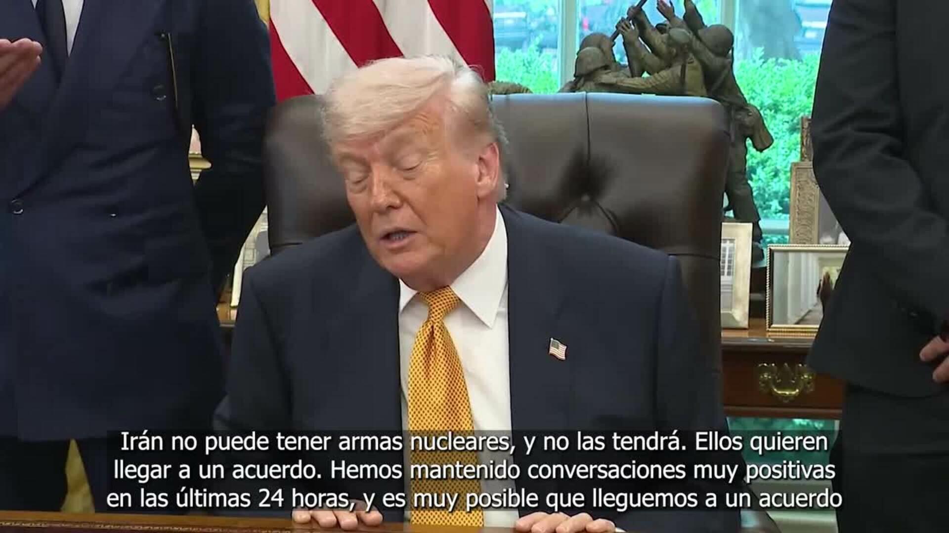 Trump apunta a un inminente acuerdo con Irán