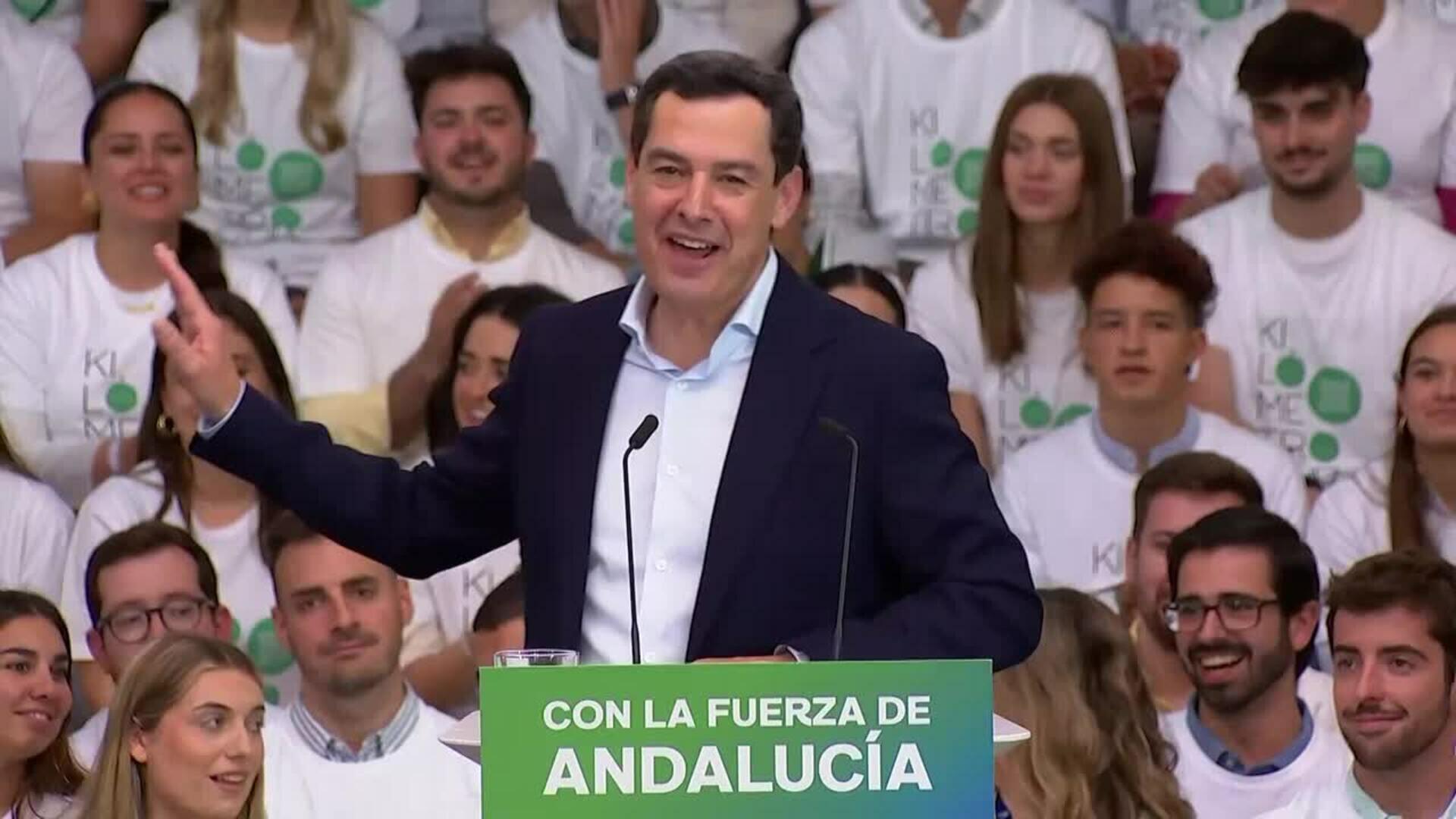 Moreno solicita un "último esfuerzo" para asegurar una victoria amplia en defensa de Andalucía"