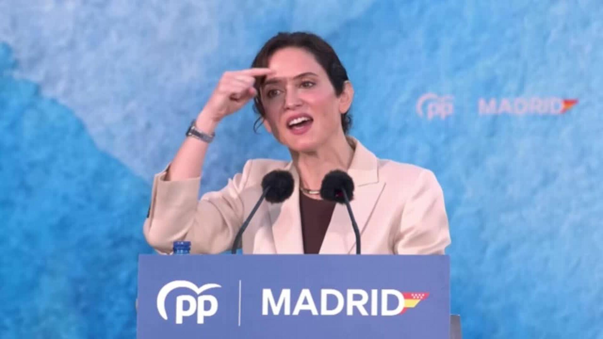 Ayuso subraya que Sánchez "ha unido su destino" a Zapatero