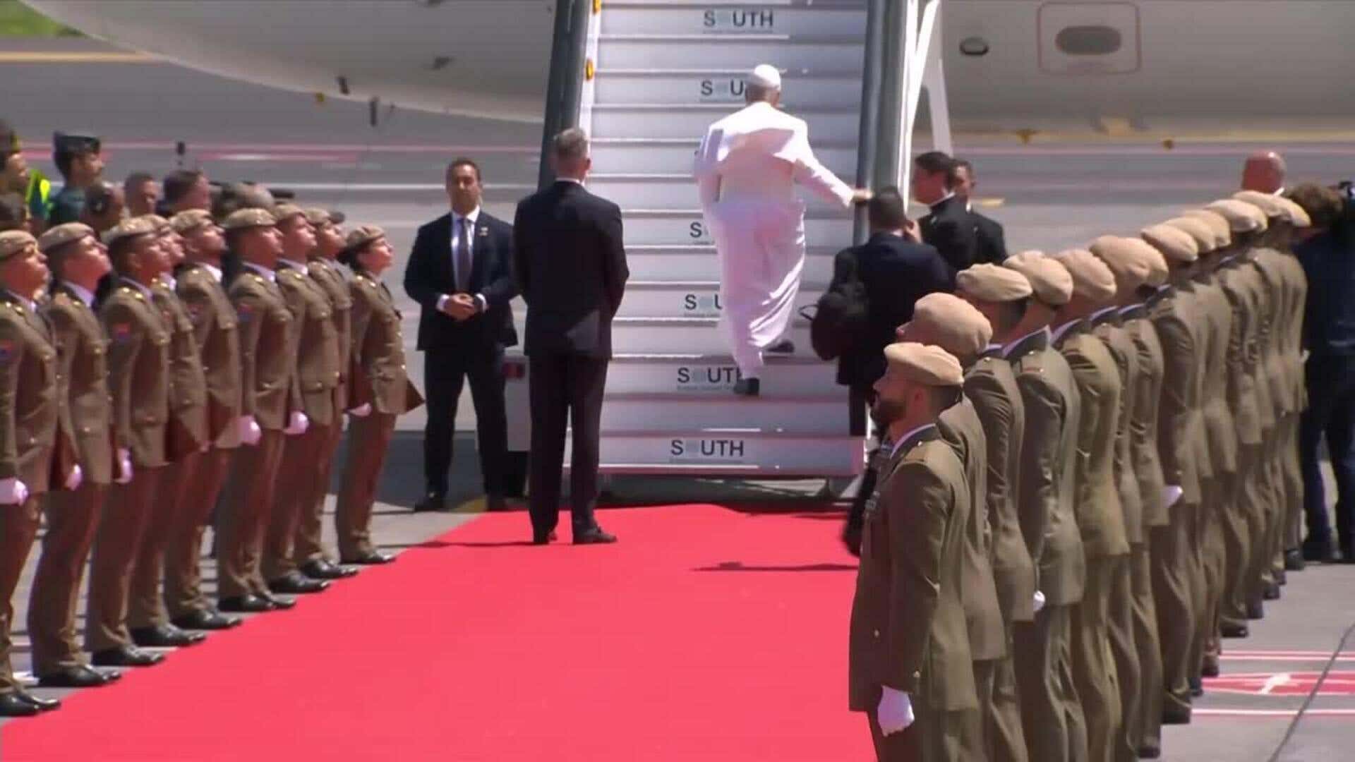 El Papa León XIV se despide de España y regresa a Roma en el Falcon de Felipe VI