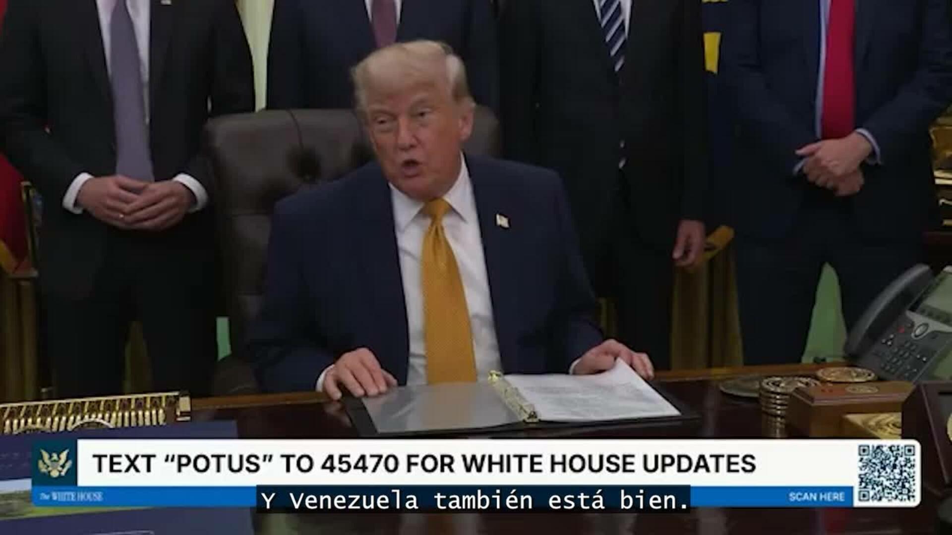 Trump vincula los fondos desbloqueados a Irán a la compra de alimentos de EEUU