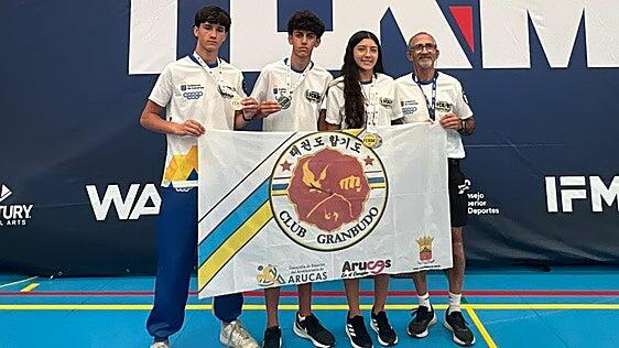 El club grancanario Granbudo destaca en el Nacional de kickboxing con cinco medallas