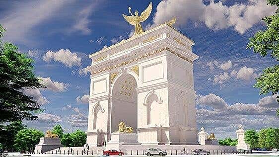 Trump quiere albergar una base militar en el futuro arco de triunfo de Washington
