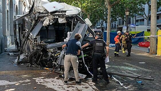 Al menos 46 heridos en un accidente de autobús en Lleida, cuatro de ellos en estado crítico