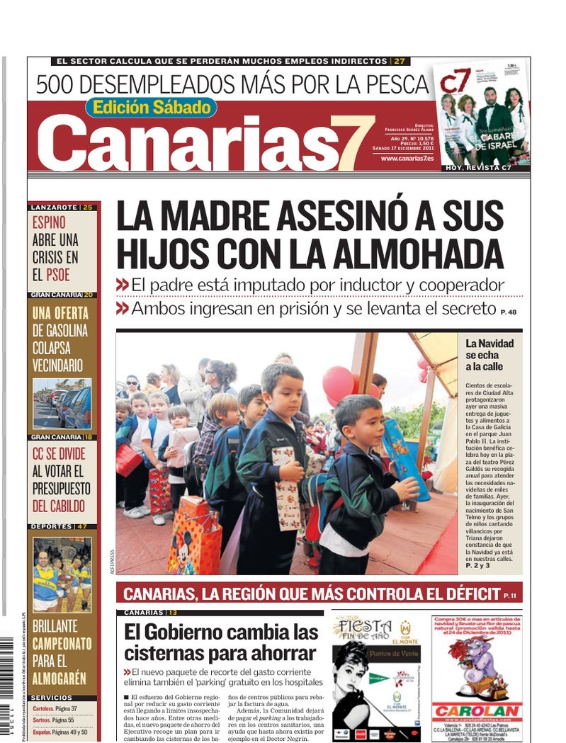Portada Canarias7 17-12-2011