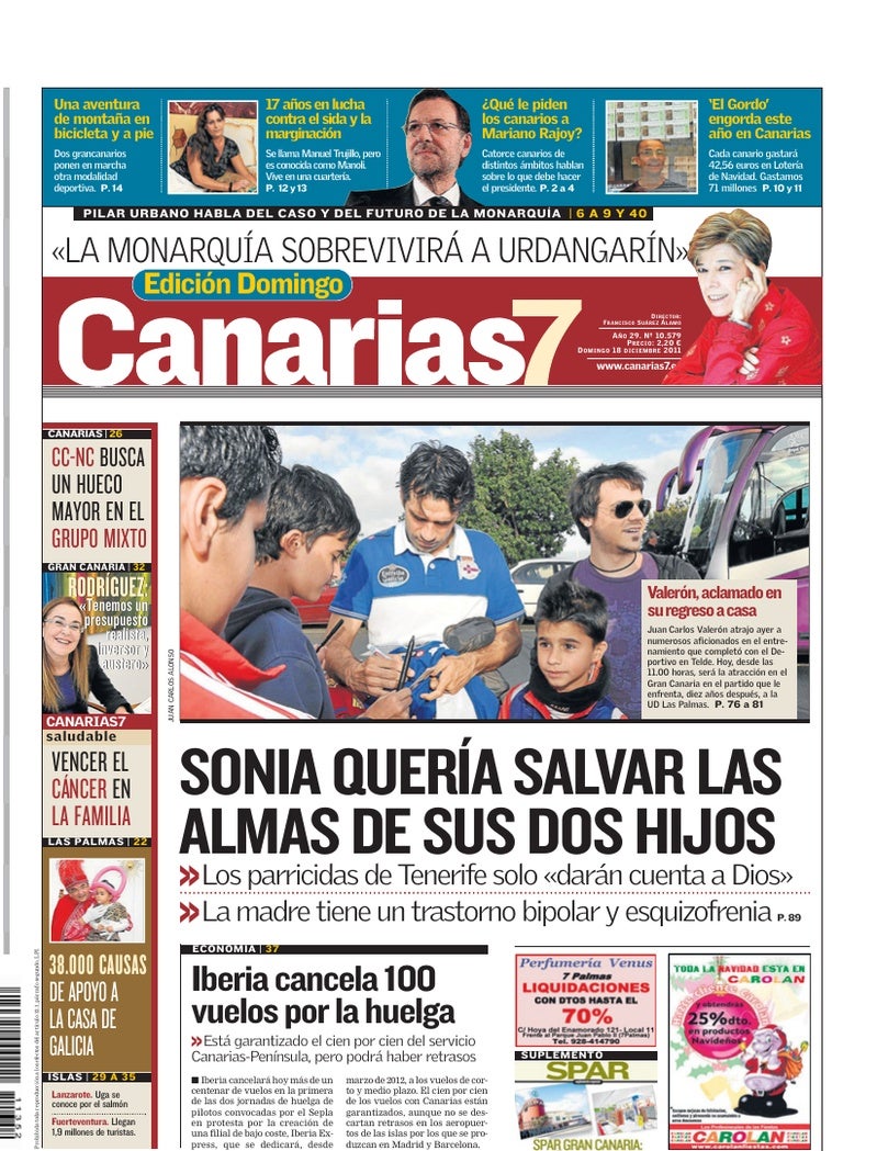 Portada Canarias7 18-12-2011