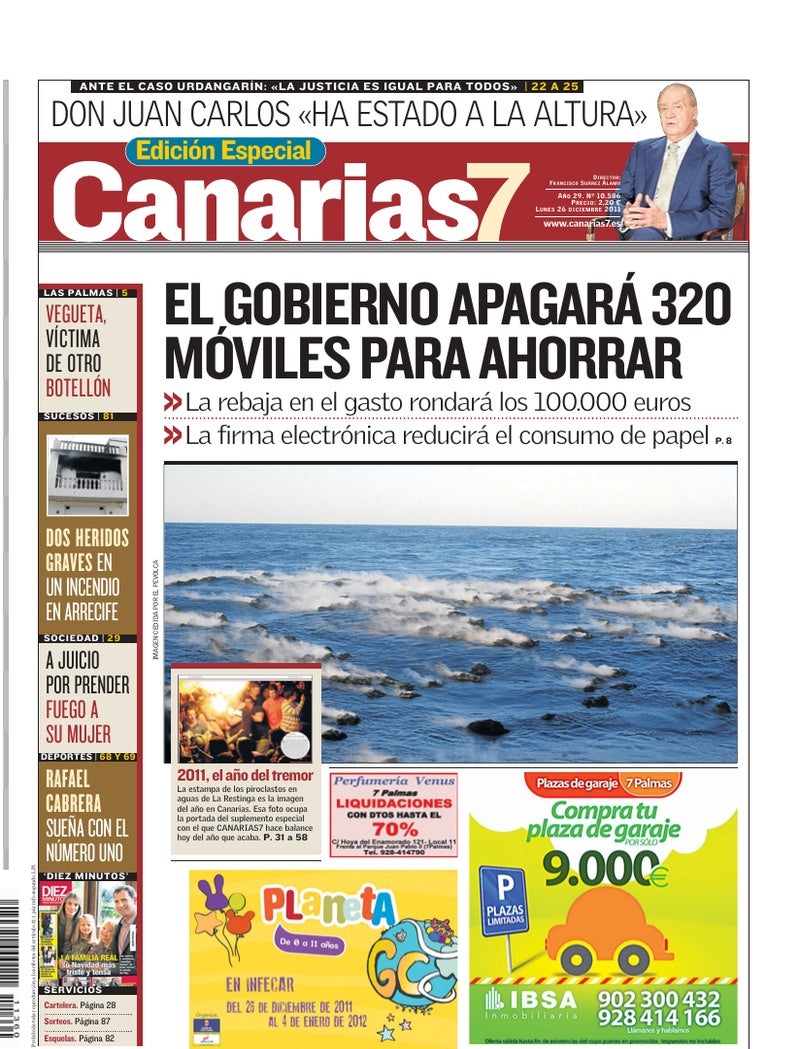 Portada Canarias7 26-12-2011