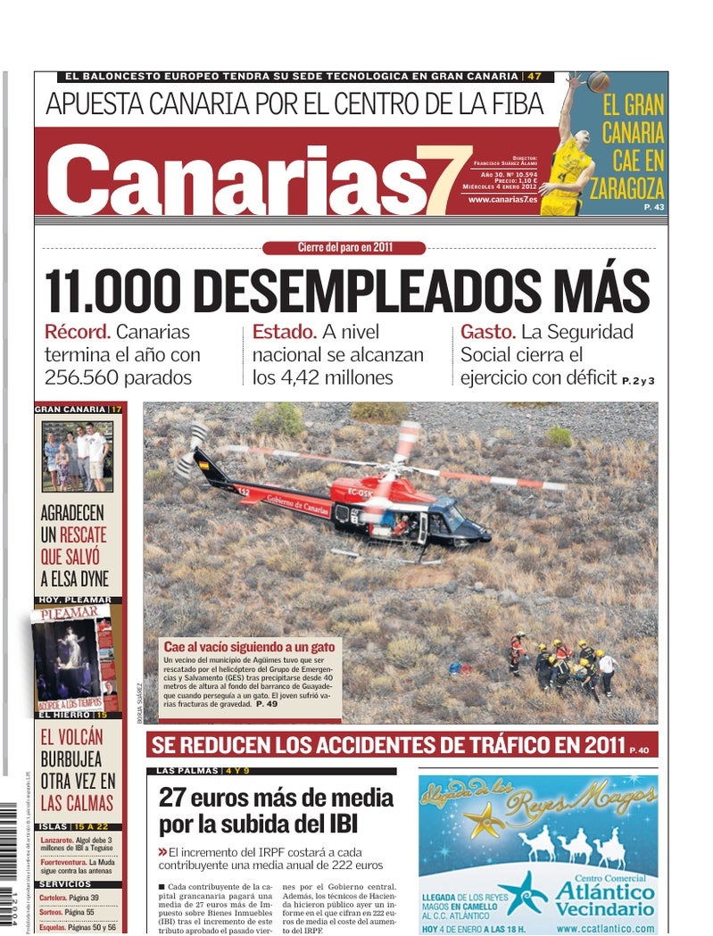 Portada Canarias7 04-01-2012