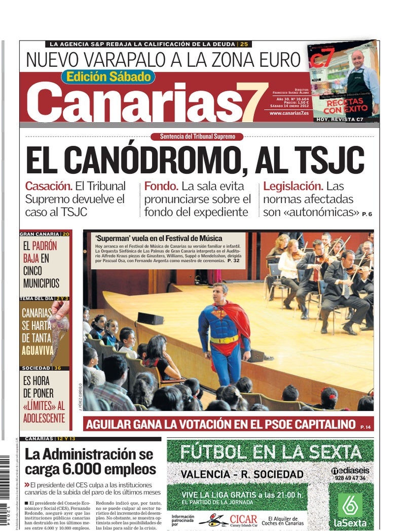 Portada Canarias7 14-01-2012