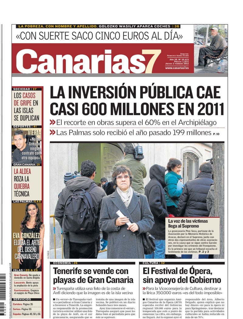 Portada Canarias7 02-02-2012