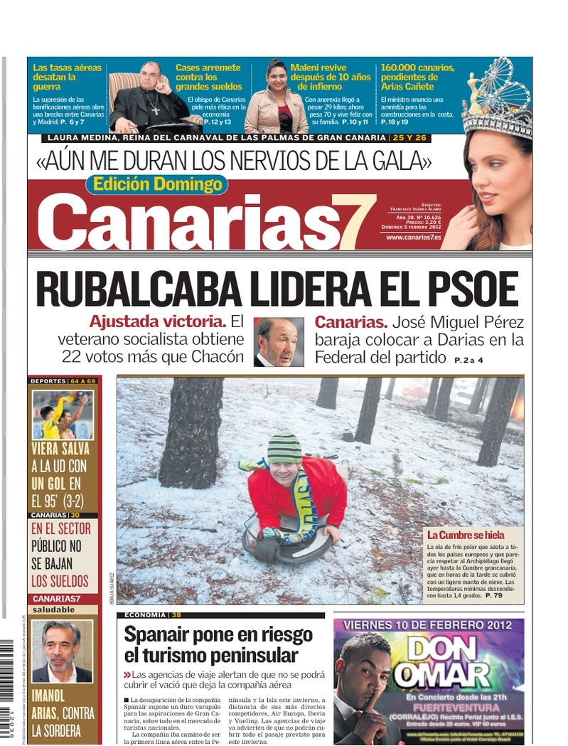 Portada Canarias7 05-02-2012
