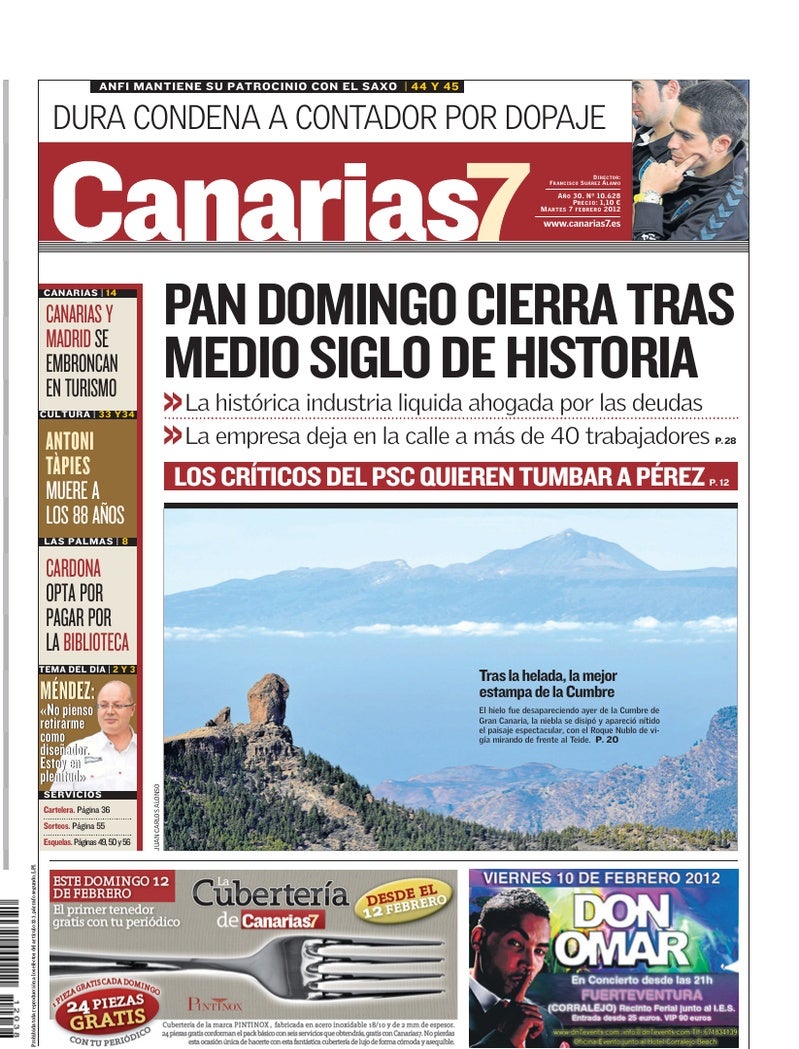 Portada Canarias7 07-02-2012