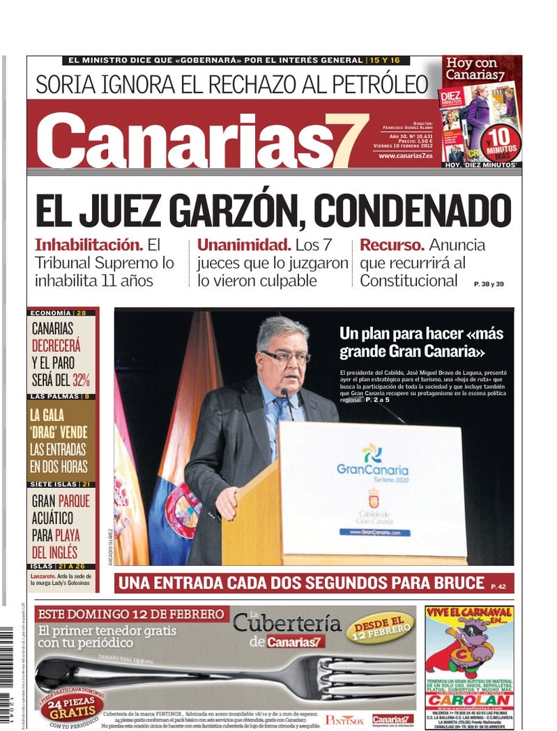 Portada Canarias7 10-02-2012