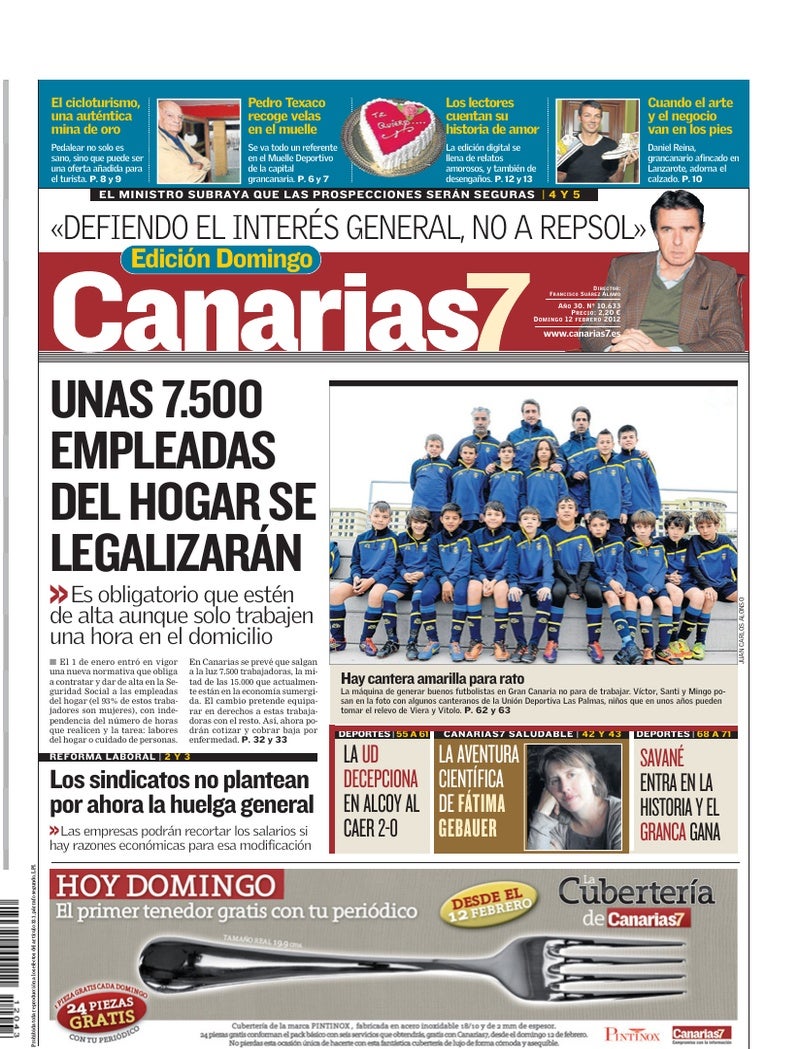 Portada Canarias7 12-02-2012
