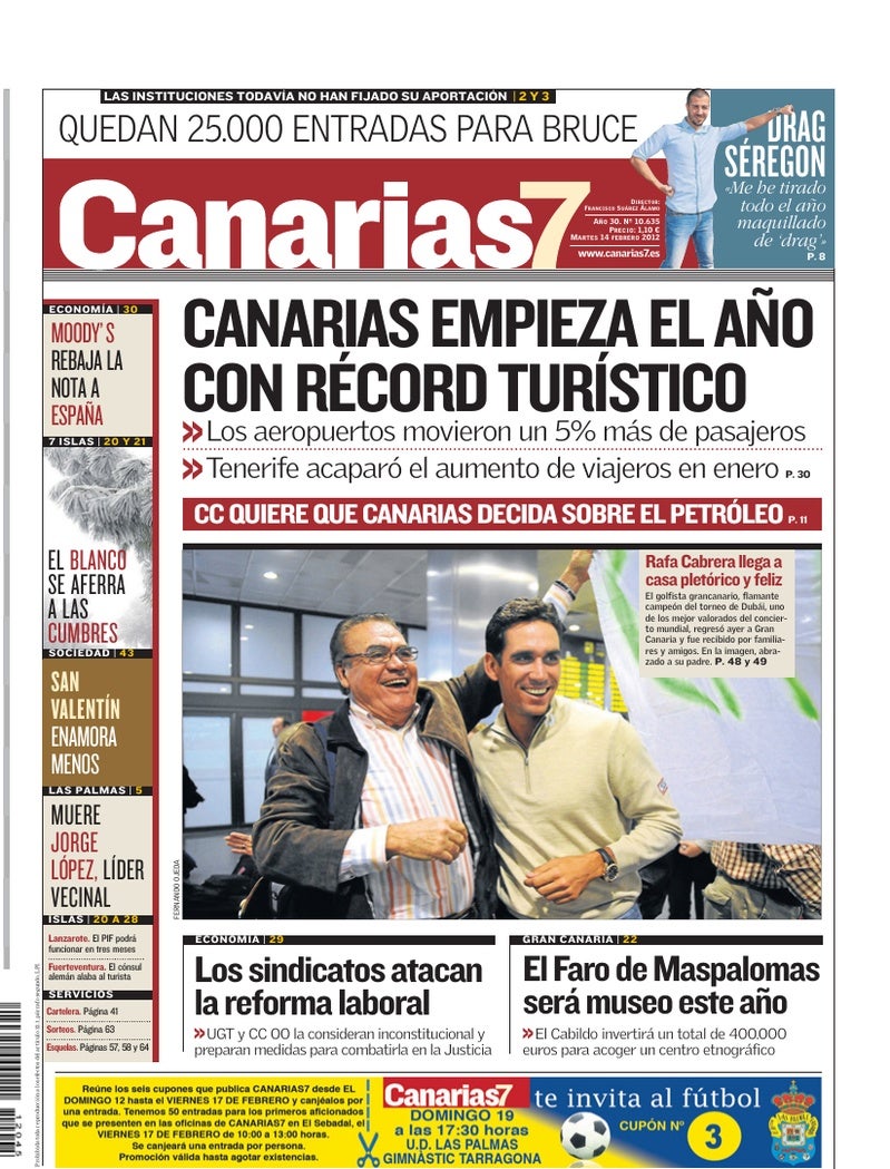 Portada Canarias7 14-02-2012
