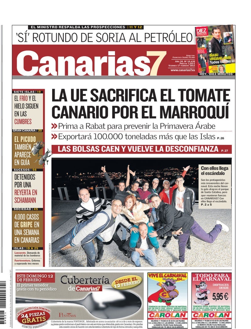 Portada Canarias7 17-02-2012