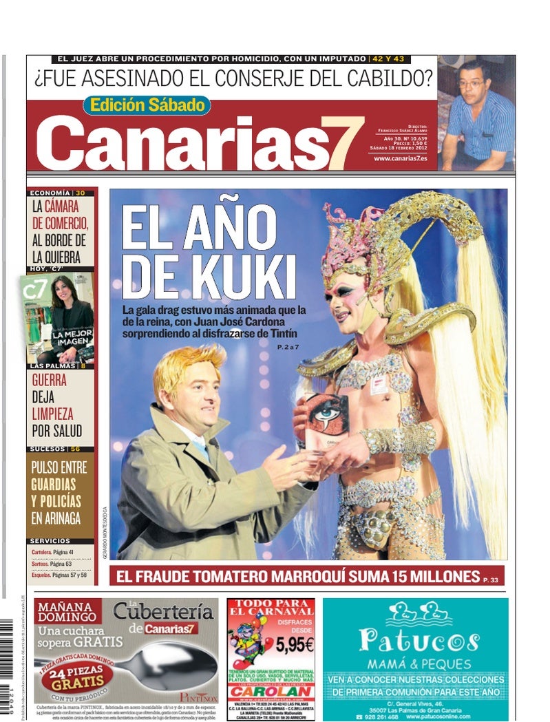 Portada Canarias7 18-02-2012