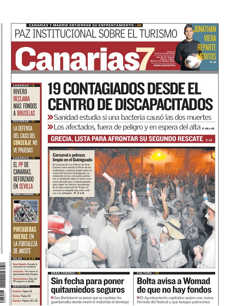 Portada Canarias7 21-02-2012