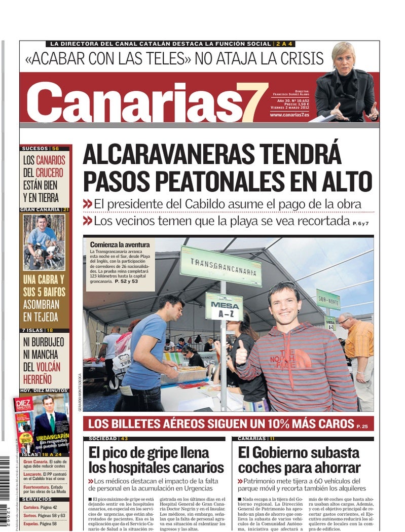 Portada Canarias7 02-03-2012