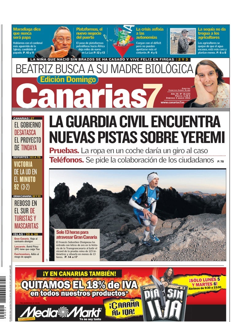 Portada Canarias7 04-03-2012