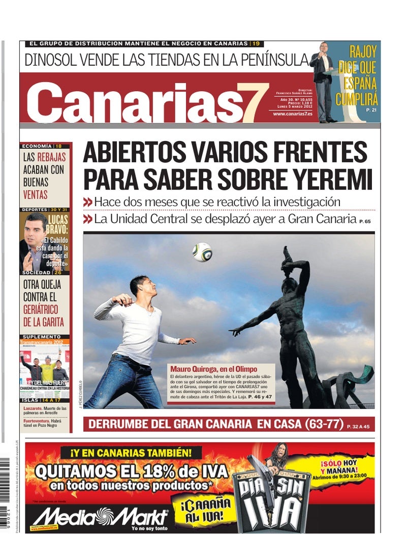Portada Canarias7 05-03-2012