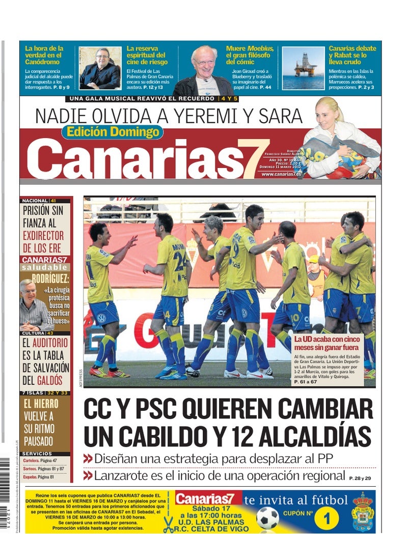 Portada Canarias7 11-03-2012
