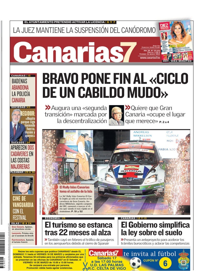 Portada Canarias7 16-03-2012