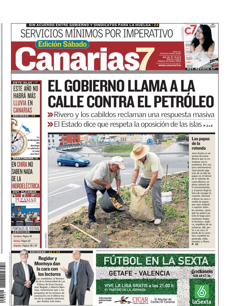 Portada Canarias7 24-03-2012