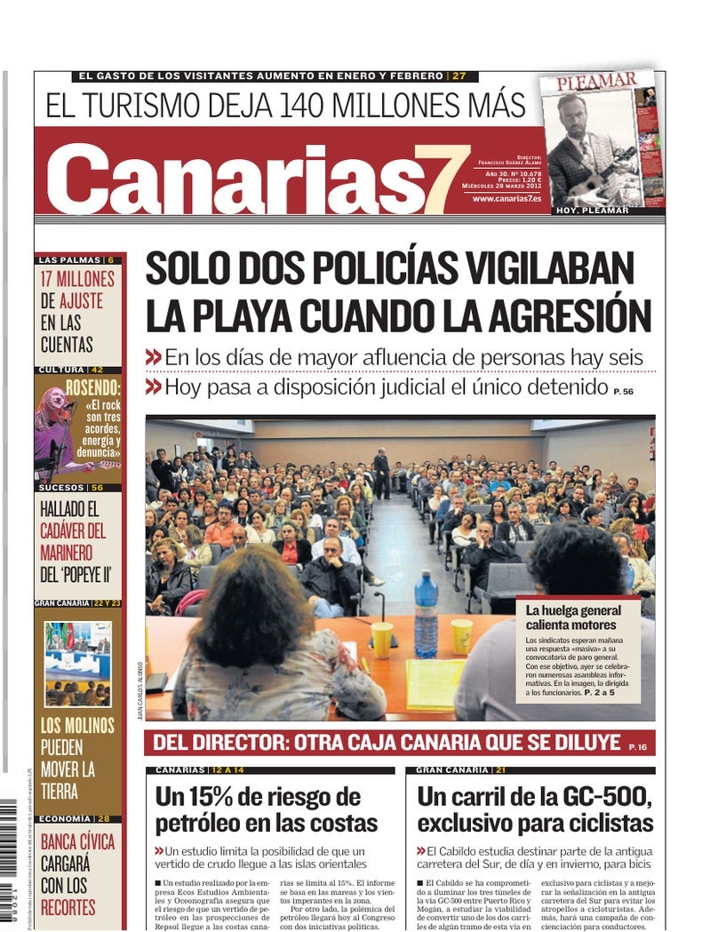 Portada Canarias7 28-03-2012