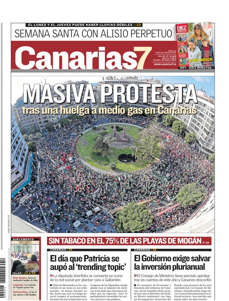 Portada Canarias7 30-03-2012