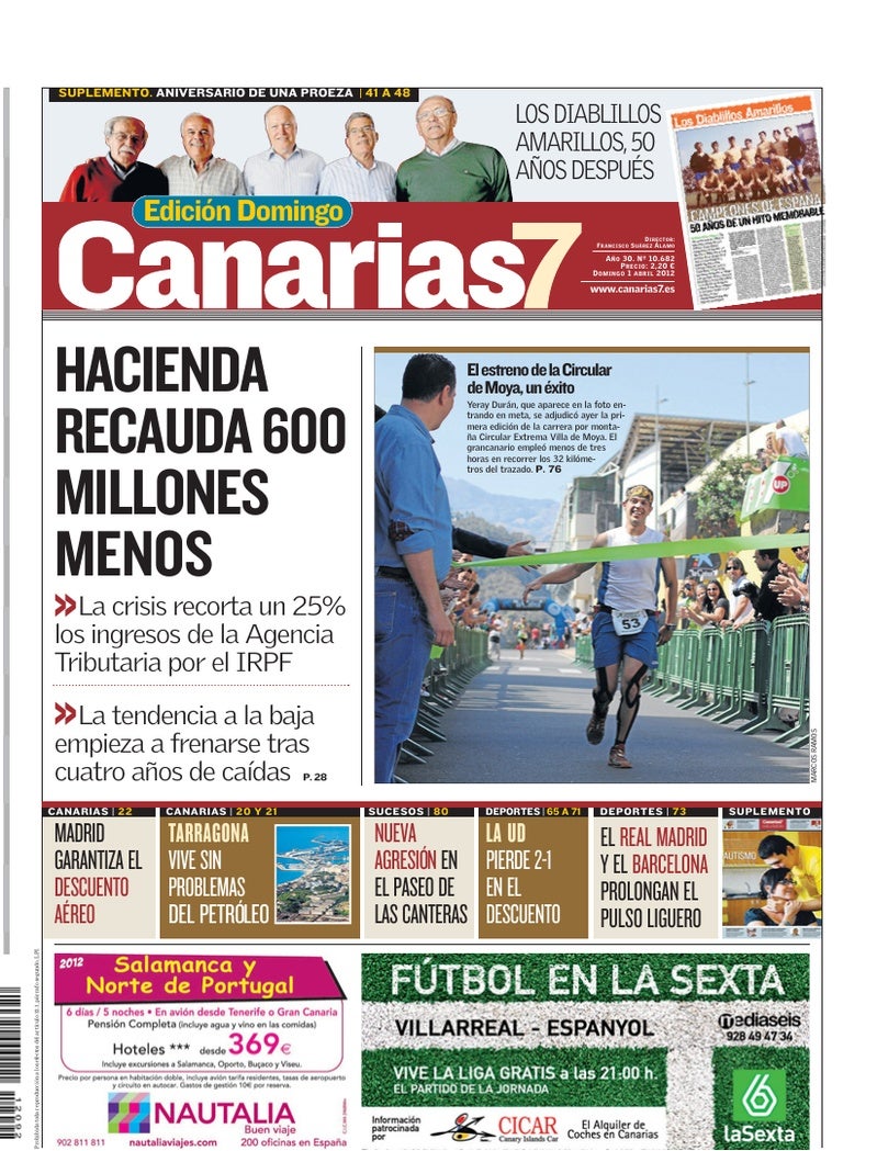 Portada Canarias7 01-04-2012
