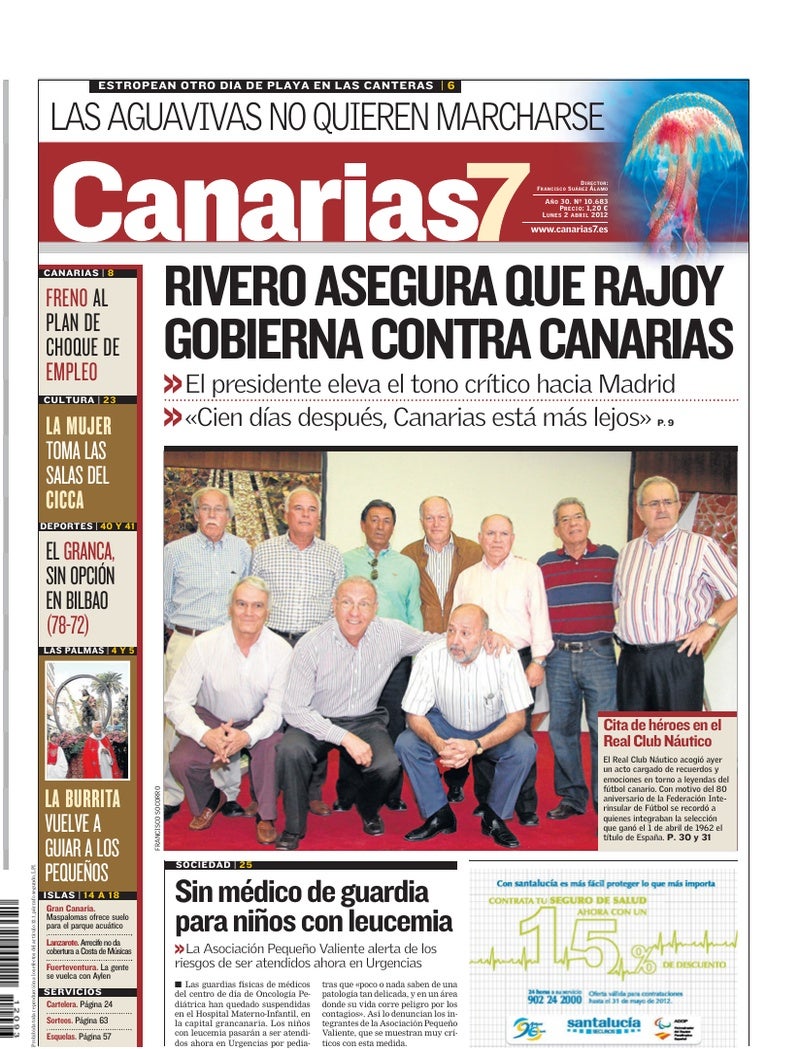 Portada Canarias7 02-04-2012