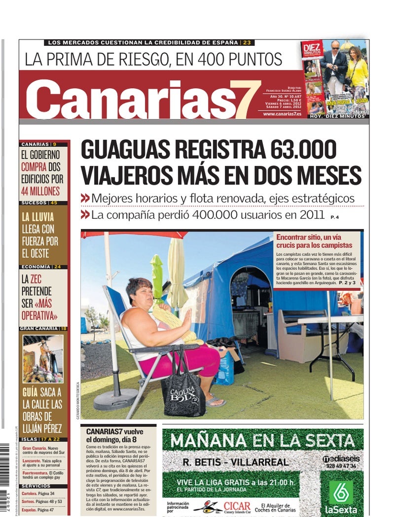Portada Canarias7 06-04-2012