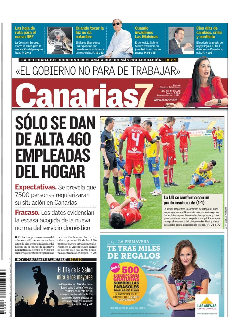 Portada Canarias7 08-04-2012