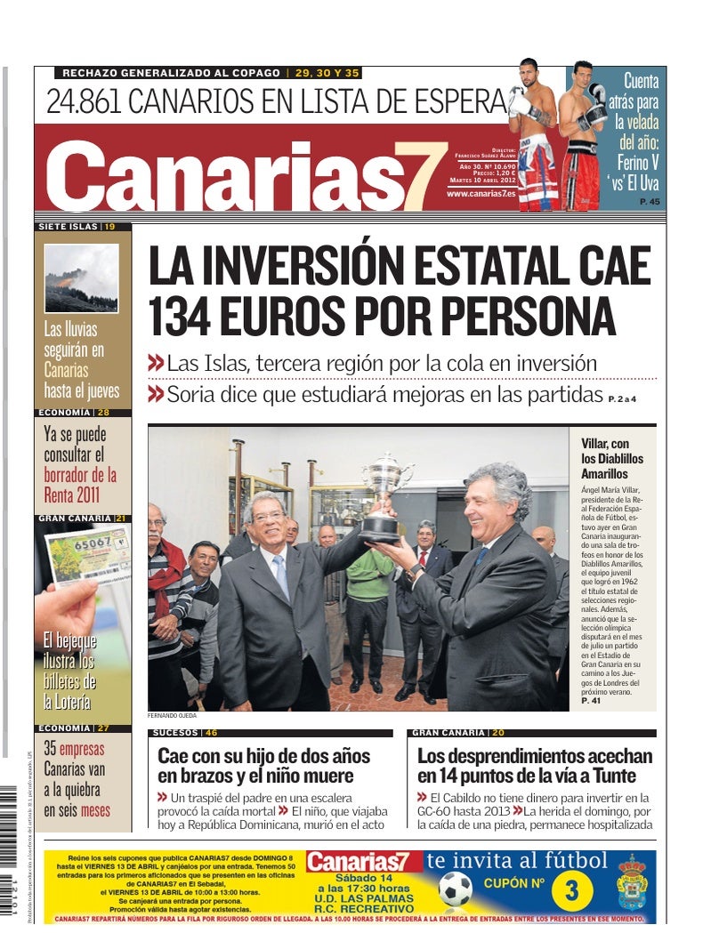 Portada Canarias7 10-04-2012