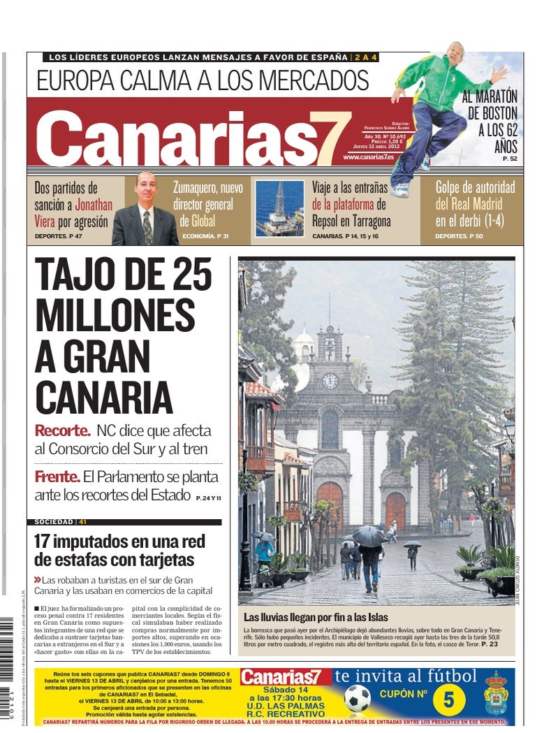 Portada Canarias7 12-04-2012