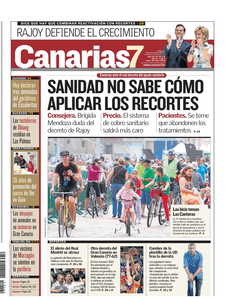 Portada Canarias7 30-04-2012