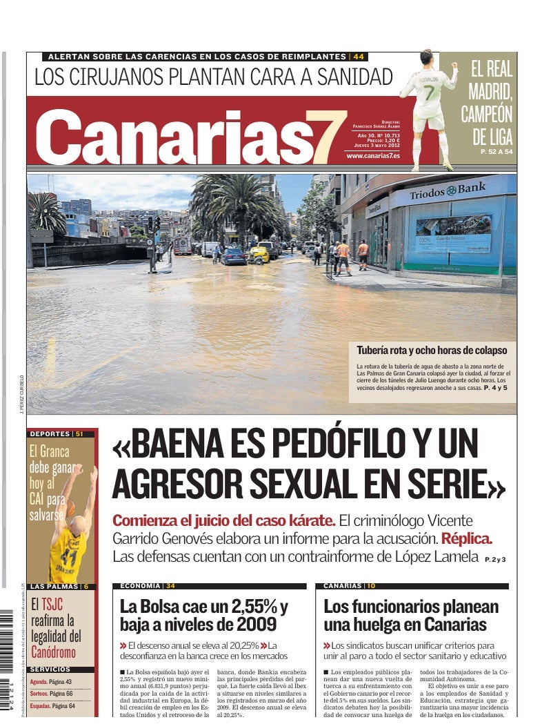 Portada Canarias7 03-05-2012