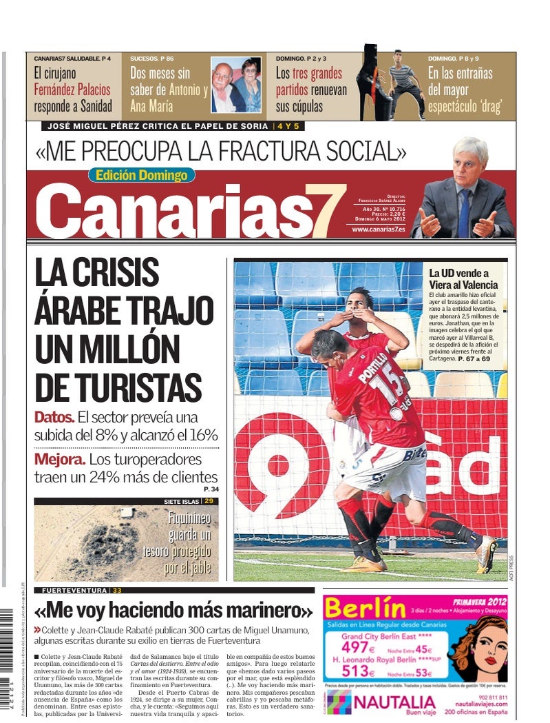 Portada Canarias7 06-05-2012