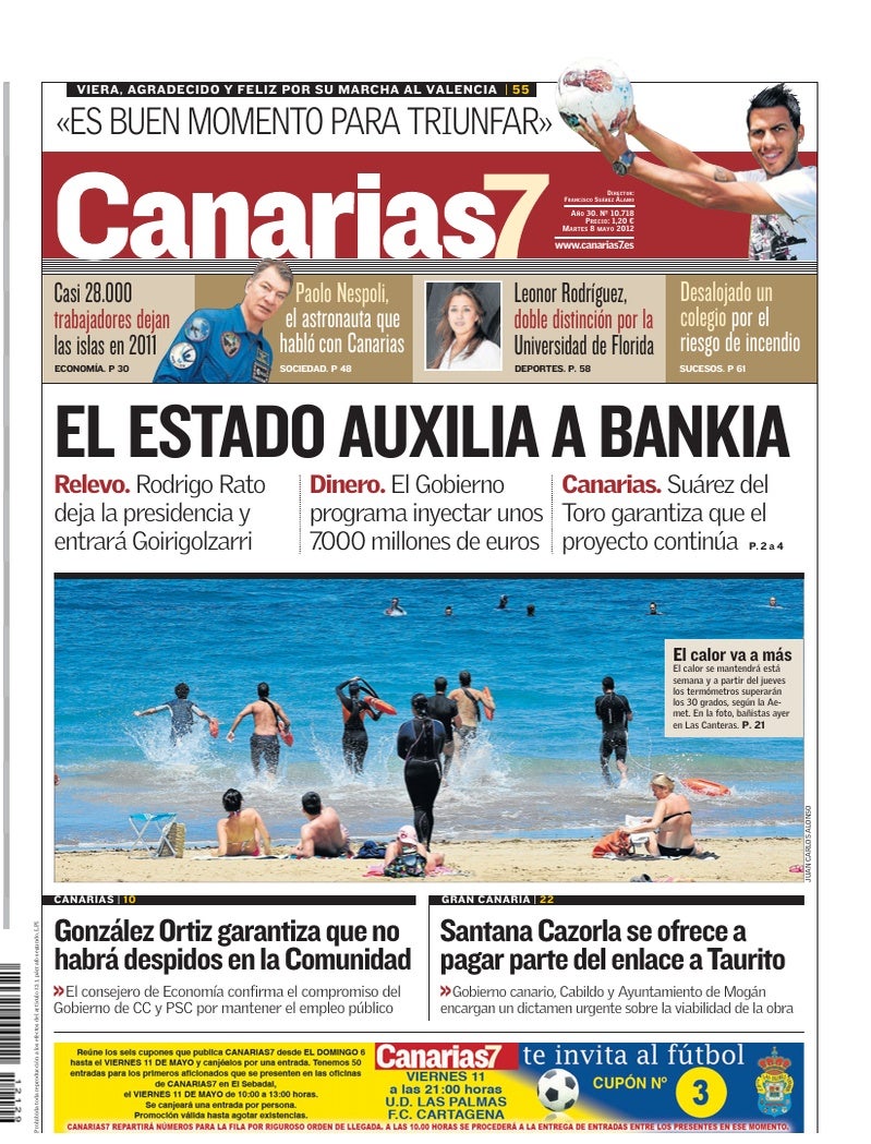 Portada Canarias7 08-05-2012
