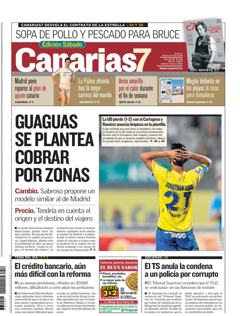 Portada Canarias7 12-05-2012