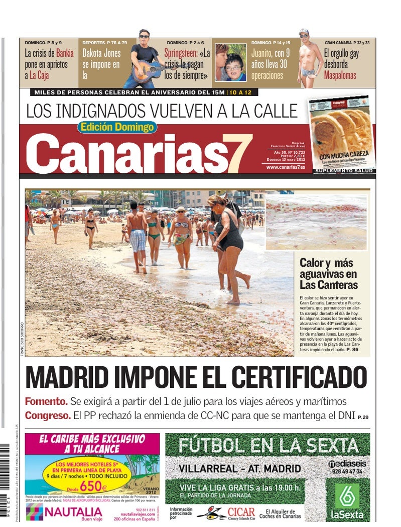 Portada Canarias7 13-05-2012