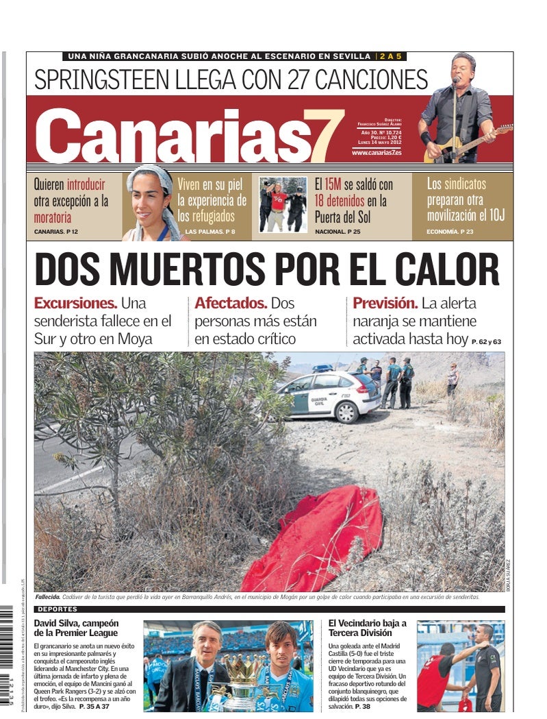 Portada Canarias7 14-05-2012