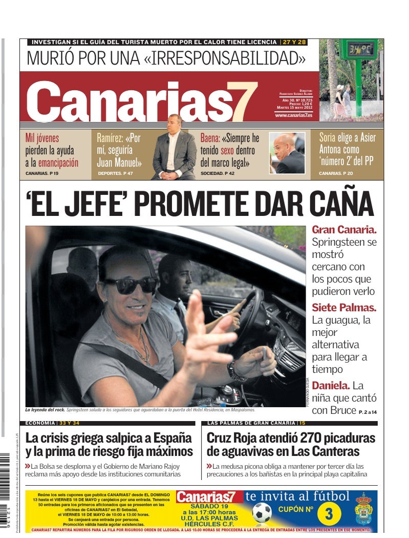 Portada Canarias7 15-05-2012