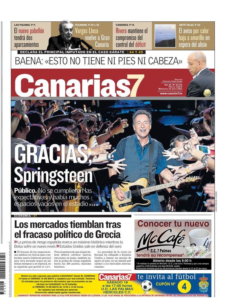 Portada Canarias7 16-05-2012
