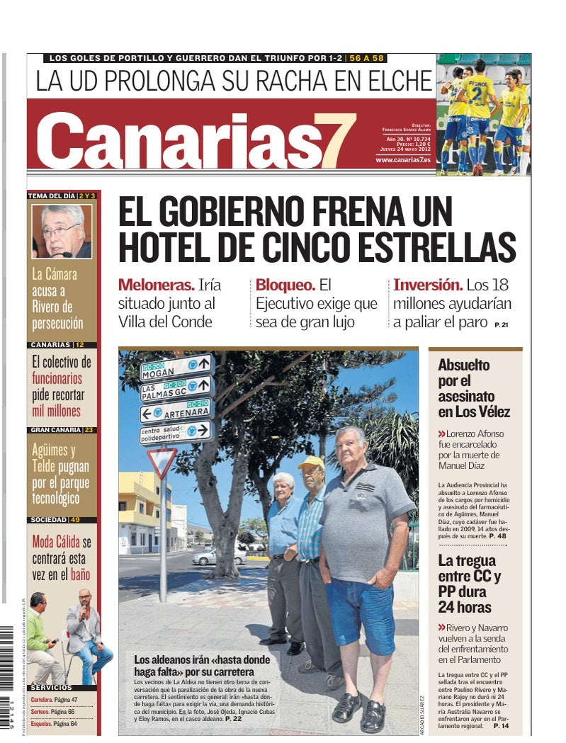 Portada Canarias7 24-05-2012