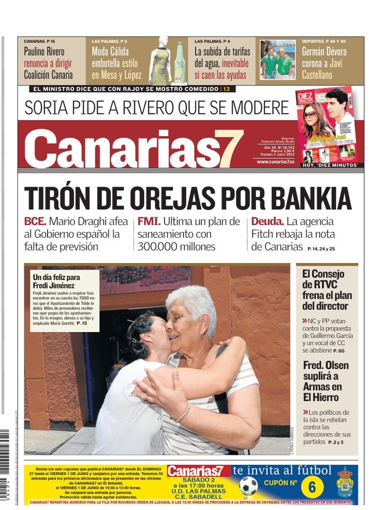 Portada Canarias7 01-06-2012